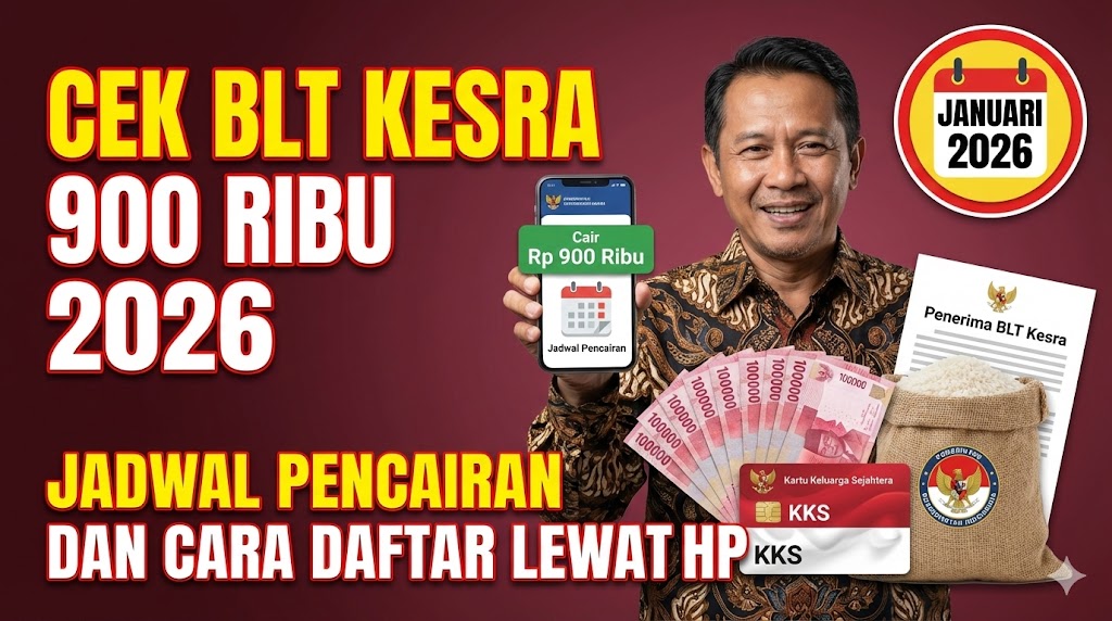 Cek BLT Kesra 900 Ribu 2026, Jadwal Pencairan dan Cara Daftar Lewat HP