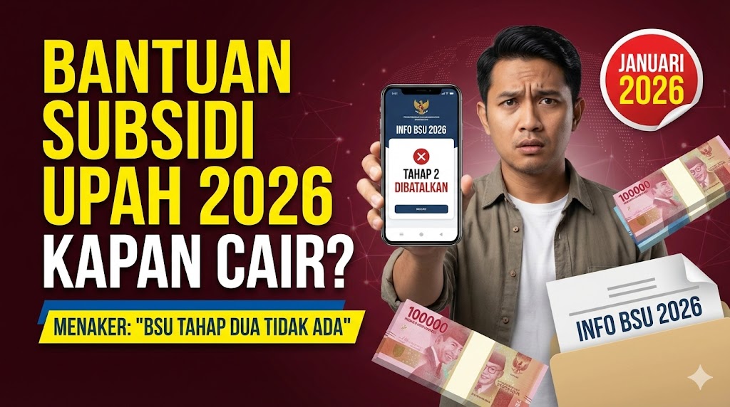 Bantuan Subsidi Upah 2026 Kapan Cair? Menaker: "BSU Tahap Dua Tidak Ada"