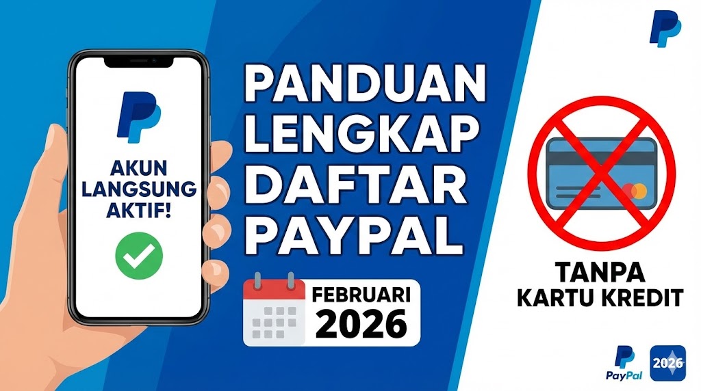 Panduan Lengkap Daftar Akun PayPal Februari 2026 Tanpa Kartu Kredit dan Langsung Aktif