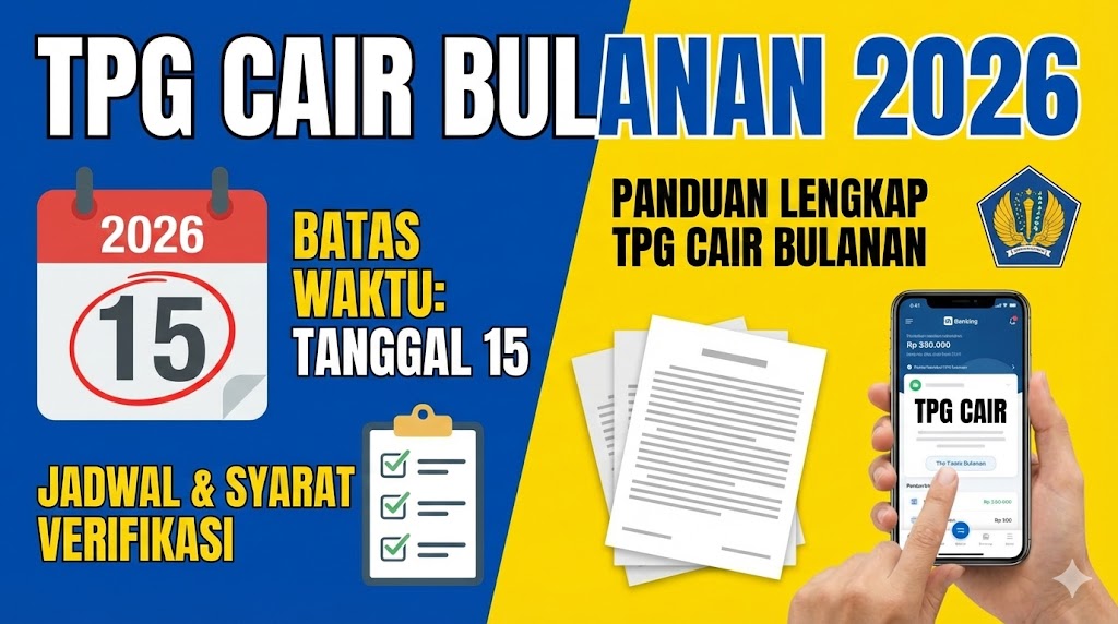 Panduan Lengkap TPG Cair Bulanan 2026: Jadwal, Syarat Verifikasi, dan Batas Waktu Tanggal 15