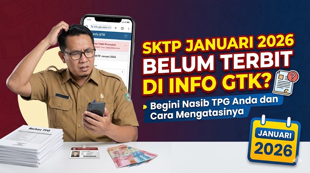 SKTP Januari 2026 Belum Terbit di Info GTK? Begini Nasib TPG Anda dan Cara Mengatasinya