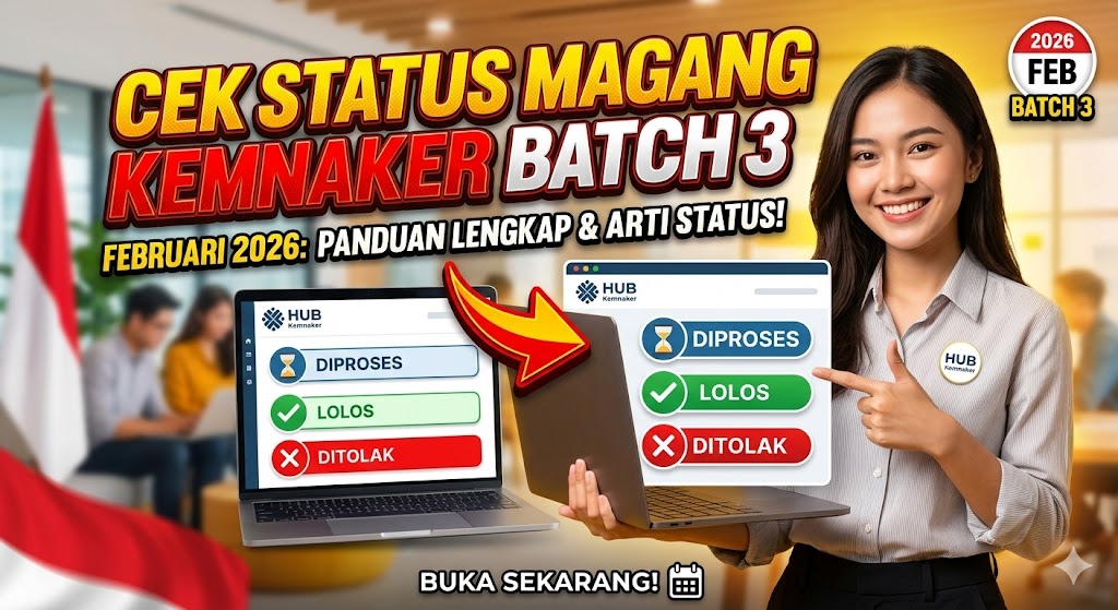 Panduan Lengkap Cek Status Lamaran Magang HUB Kemnaker Batch 3 Februari 2026: Arti Status dan Cara Mengeceknya