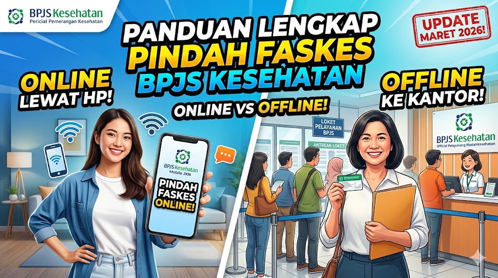 Panduan Lengkap Pindah Faskes BPJS Kesehatan Maret 2026: Online lewat HP dan Offline