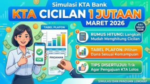 Simulasi KTA Bank Cicilan 1 Jutaan Maret 2026: Rumus Hitung, Tabel Plafon, dan Tips Agar Disetujui