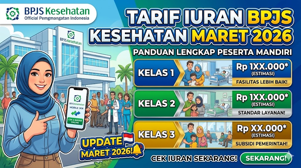Tarif Iuran BPJS Kesehatan Kelas 1, 2, dan 3 Maret 2026: Panduan Lengkap Peserta Mandiri